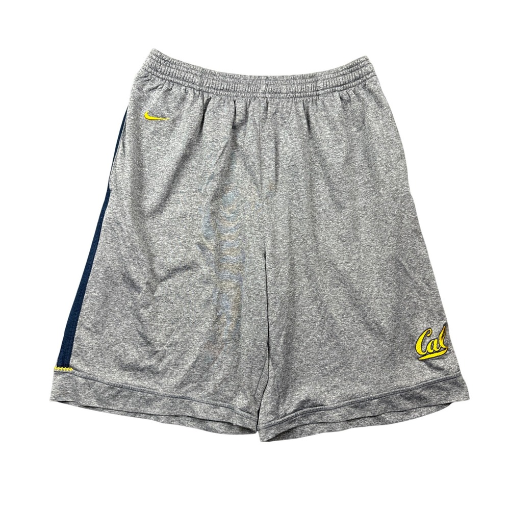 Nike Team Cal Berkeley Golden Bears Shorts Mens Medium Gray Navy Blue Athletic